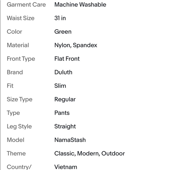 Duluth Trading Womens NoGA Namastash Slim Leg Pant XXL NWT - Picture 5 of 8